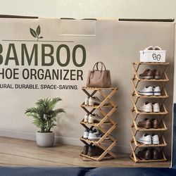 Bamboo Shoe Organizer