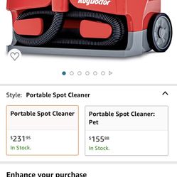 Rug Doctor Spot Cleaner.  