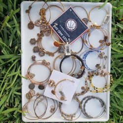 Lot of 38 Alex and Ani Bracelets – Mixed Styles & Charms, Pre-Owned