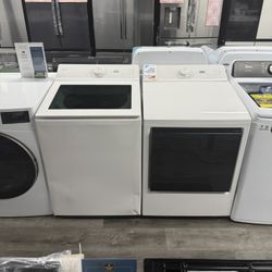 LG - 4.8 cu.ft. SMART Top Load Washer with 4-way Agitator, Easy Unload, AI Sensing & Gas Dryer Matching Pair In Alpine White 💕