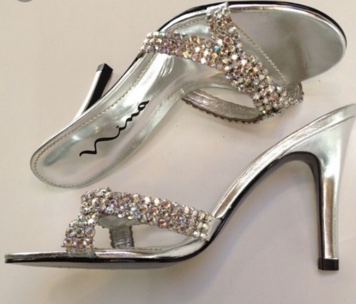 Gorgeous Nina Rhinestone Heels *size 8.5*