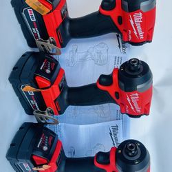 Milwaukee, M18 Impact Drills Plus Red Lithium XC 5.0 Battery 