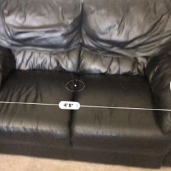 Black Leather Sofa