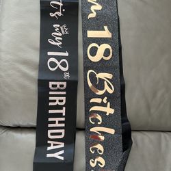 18 Birthday Sash