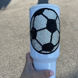 40oz soccer ball tumbler