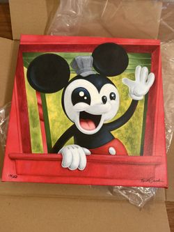 Very Rare All Aboard! Mickey Mouse By Kristin Tercek. Very Low Edition 13/250