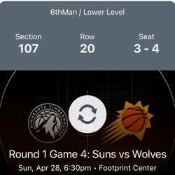 Game 4 Suns VS Timberwolves Tickets 