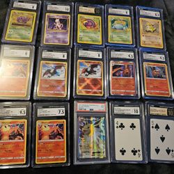 15 Graded Pokemon Slabs