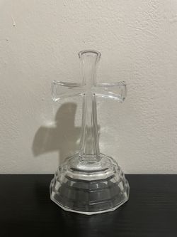 Traditional Standing Glass Clear Cross 