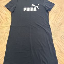 Puma Women's Slim Fit T-Shirt Dress Black  Size Large 