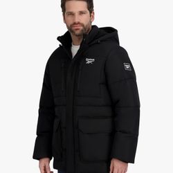 Reebok mens Puffer Parka Heavyweight Jacket 