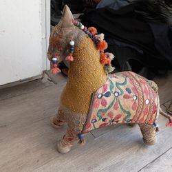 Vintage Folk Art Raj Horse From India