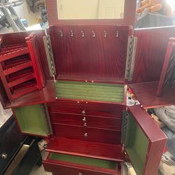 Cherry wood jewelry box