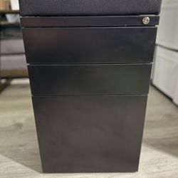 Rolling Cabinet w/ Cushion & Lock (Black) - Fully Sidekick V2