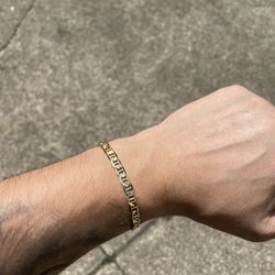 Gold Bracelet Mariner Link 8in 6mm
