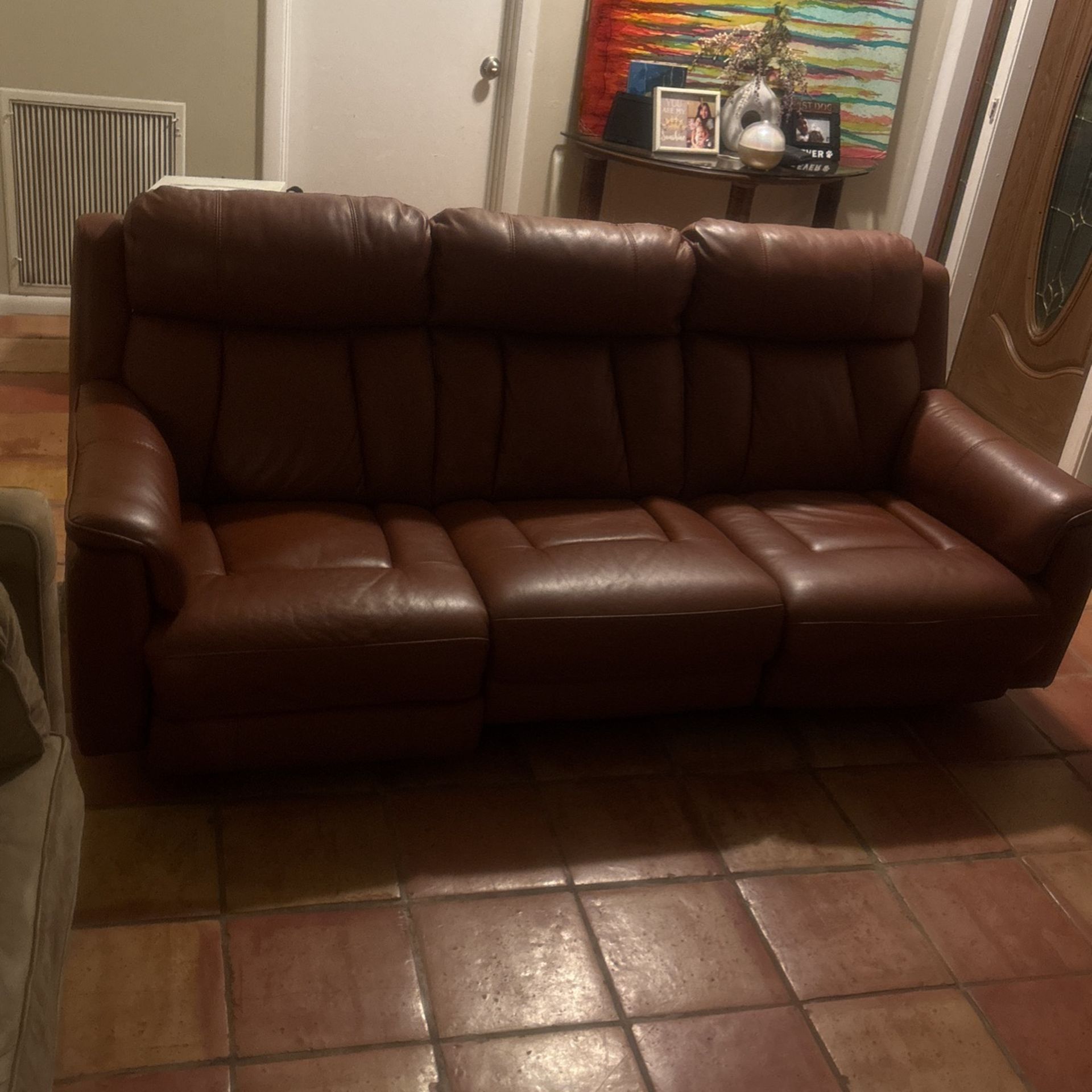 Electric Recliner Sofa Real Leather