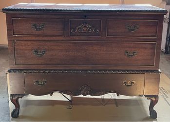 Brown wooden chest