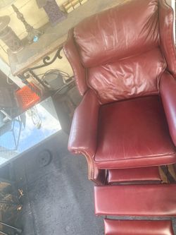 Red reclining chair