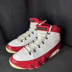 Nike Air Jordan 9 Retro Gym Shoes Red/White, Size 13