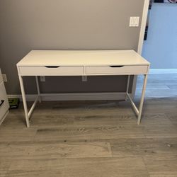 White IKEA desk