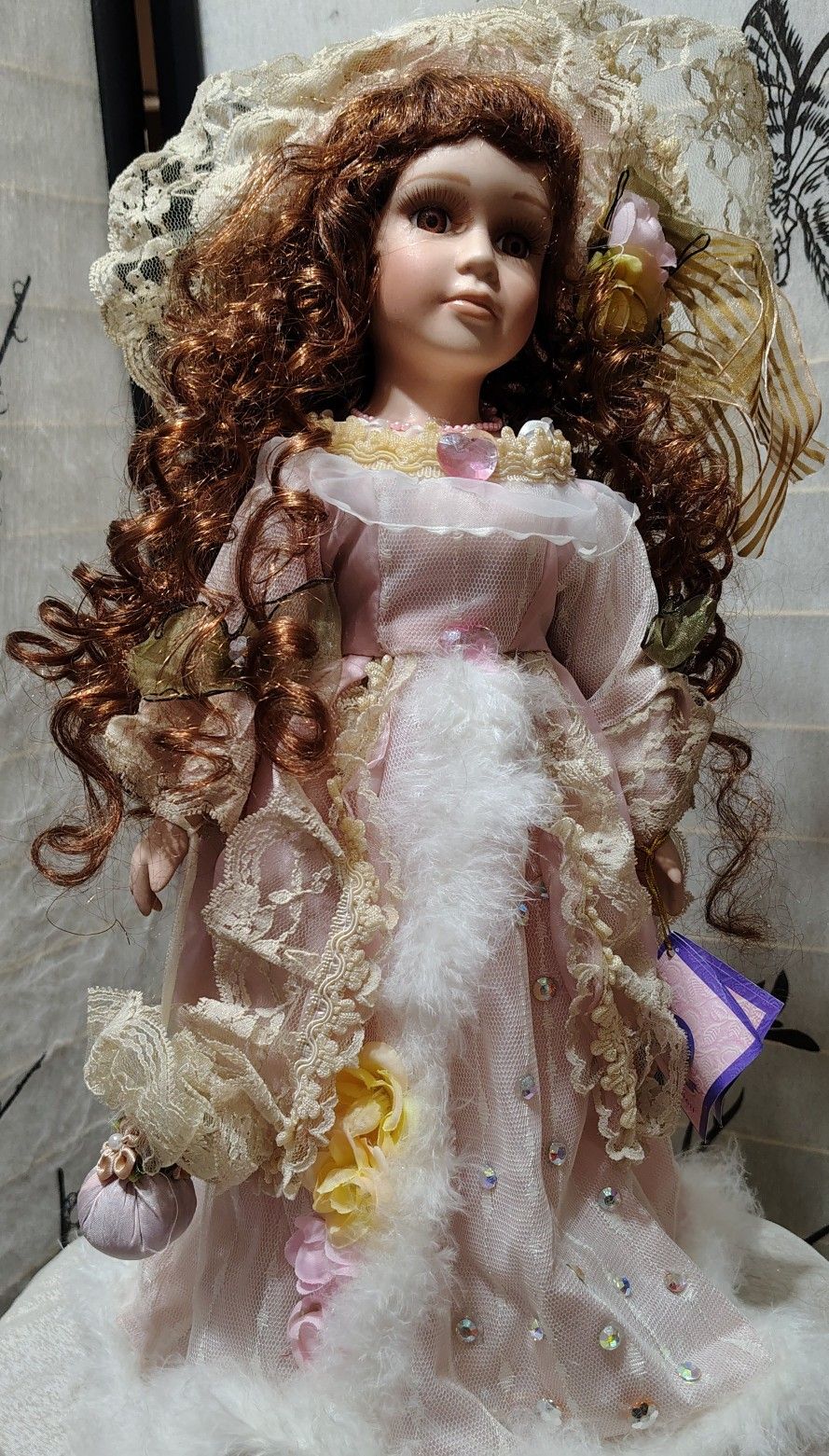 Rose Collection Porcelain Doll , Inea