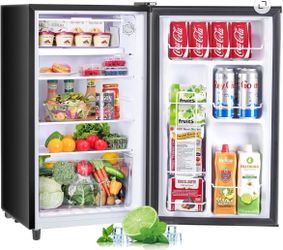 3.2 sq cubic ft mini fridge with adjustable thermostat