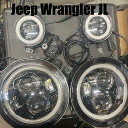 Headlights And Fog Lights Set Led Fit Jeep Wrangler JL