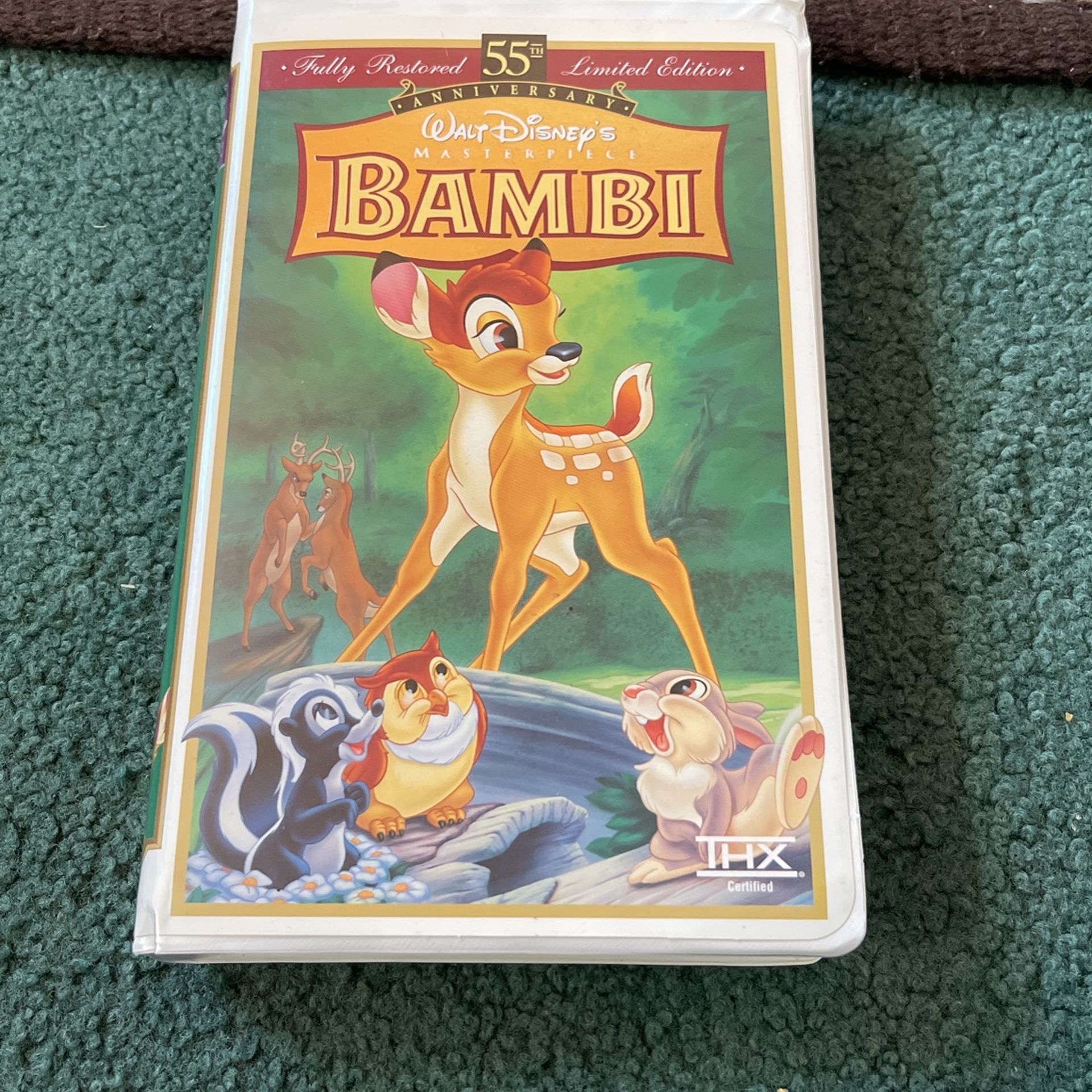 Walt Disney 55th Anniversary Masterpiece Bambi VHS 9505