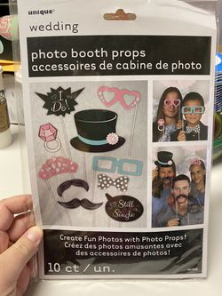 New Wedding Photo Booth Props Set 10ct!