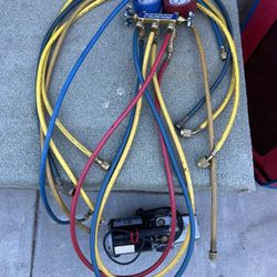 HVAC Yellow Jacket Manifold w/ Gauge