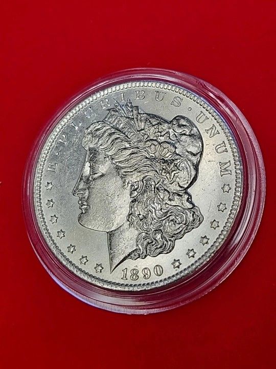 1890 CC MORGAN SILVER DOLLAR 