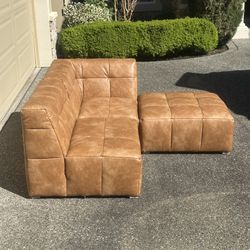 Pottery Barn Teen Leather Sectional Sofa -Delivery Available