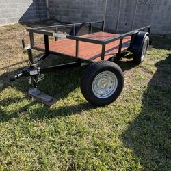 2025 5x10 Utility Trailer – Ramp Gate + Spare Included
