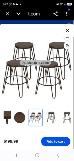 Bar stools red with wood sest