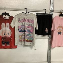 One short outfit and two other shirts size10/12