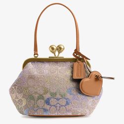 Coach Small Crystal Signature Rainbow Candy Kisslock 16
