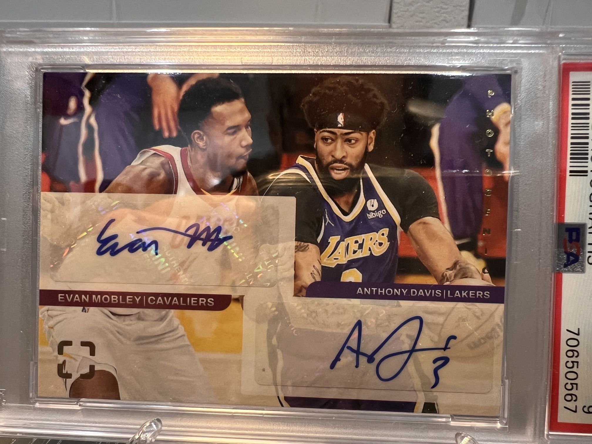 Anthony Davis/Evan Mobley Duel Auto PSA 9