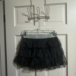 Girls Tutu Ruffle Skirt Black Size XL
