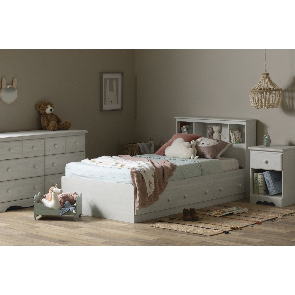 Summer Breeze, Blue, Three-Piece Twin Bedroom Set