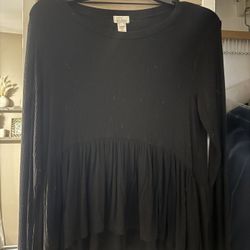 Black long sleeve top
