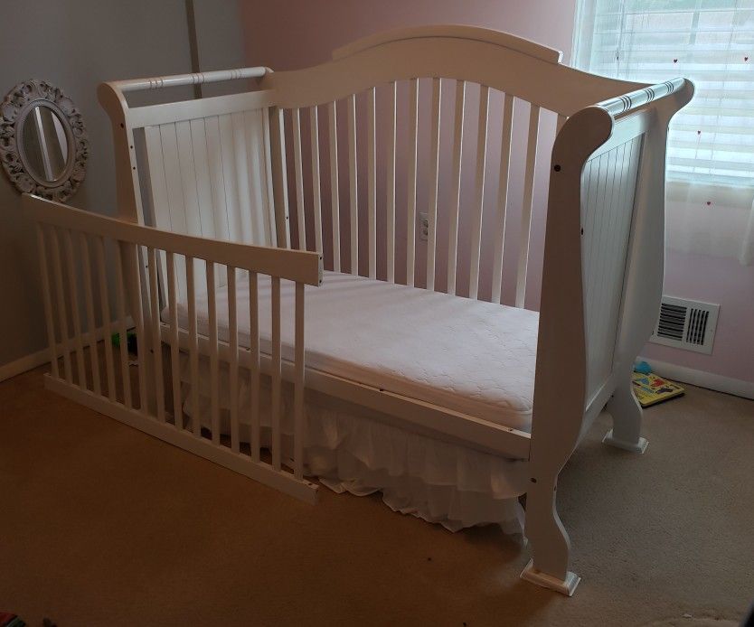 Baby Crib (convertible to bed with safety bar)