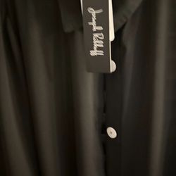 Joesph Ribkoff black and white shear blouse