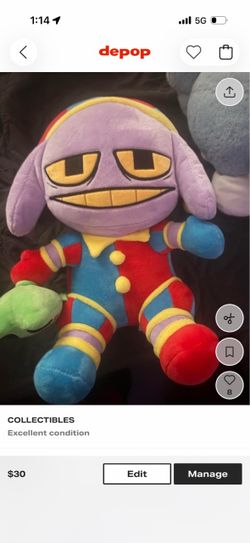 GLITCH Jax in Pomni plush