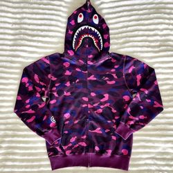 Purple Bape Hoodie Large New 