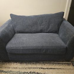 Loveseat W/ Twin Pullout, Blue