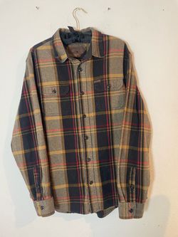 Orvis Plaid Flannel Button-Up Shirt