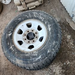 Chevy 8 LUG work Truck Wheel With Tire