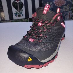 (Size 8.5) Women's, Great Shape, KEEN Marshall Waterproof Hiking Backpacking Shoes Gray/Pink
