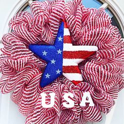 USA  Mesh Wreath