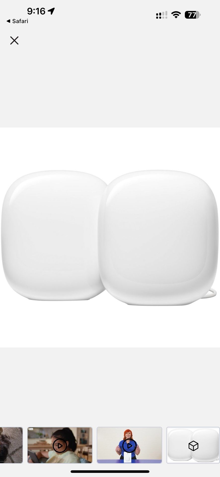 Google- Nest WiFi Pro 6e Mesh Router (2 Pack)